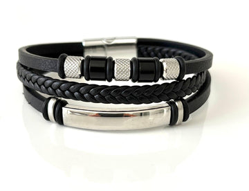Męskie skórzane bransoletki