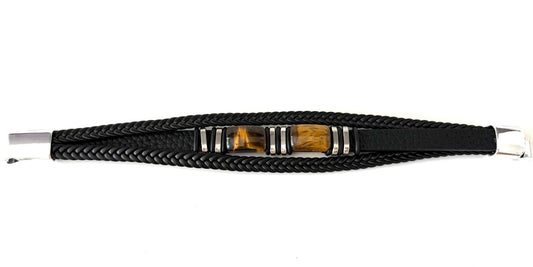 Stylowa Bransoletka Męska ze Skóry