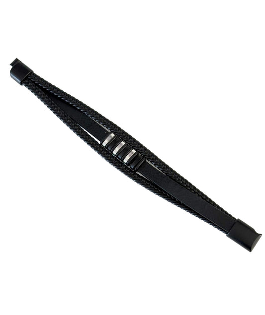 Stylowa Bransoletka Męska ze Skóry