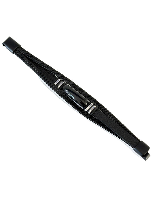 Stylowa Bransoletka Męska ze Skóry