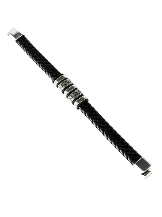 Stylowa Bransoletka Męska ze Skóry